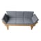 Deko Living Outdoor Acacia Wood Patio Bench/Lounge w/ Fold Down Center Table & Side Panels COP20209 - alternate 1